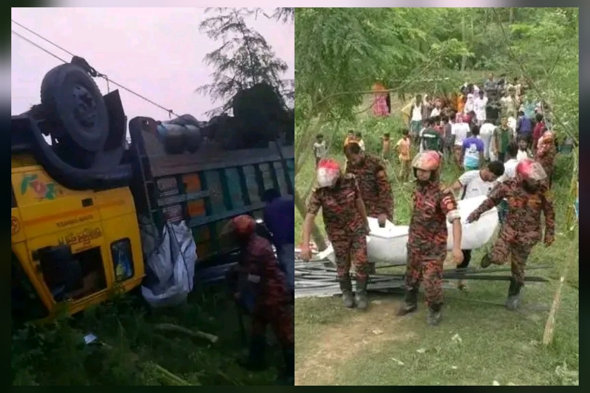 টাঙ্গাইল মহাসড়কে ট্রাক উল্টে নিহত ১৫, আহত ৬