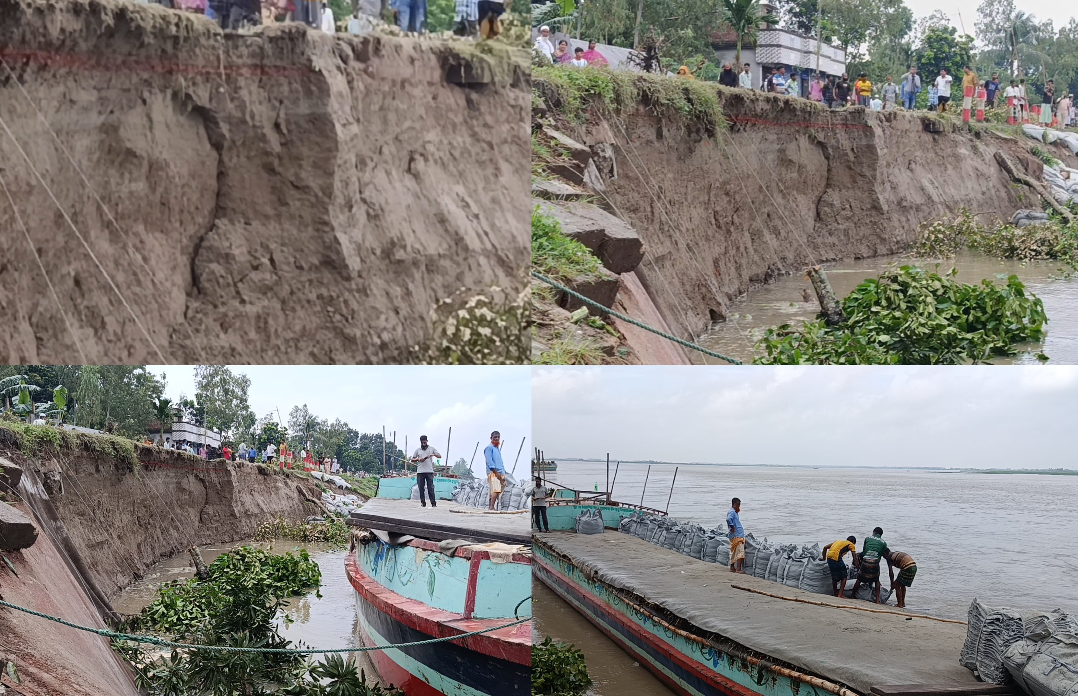 তীব্র ভাঙনে ধসে পড়ল ঢাকা-তারাকান্দি মহাসড়ক যমুনার গ্রাসে গ্রাম, ফসলি জমি ও ঘরবাড়ি