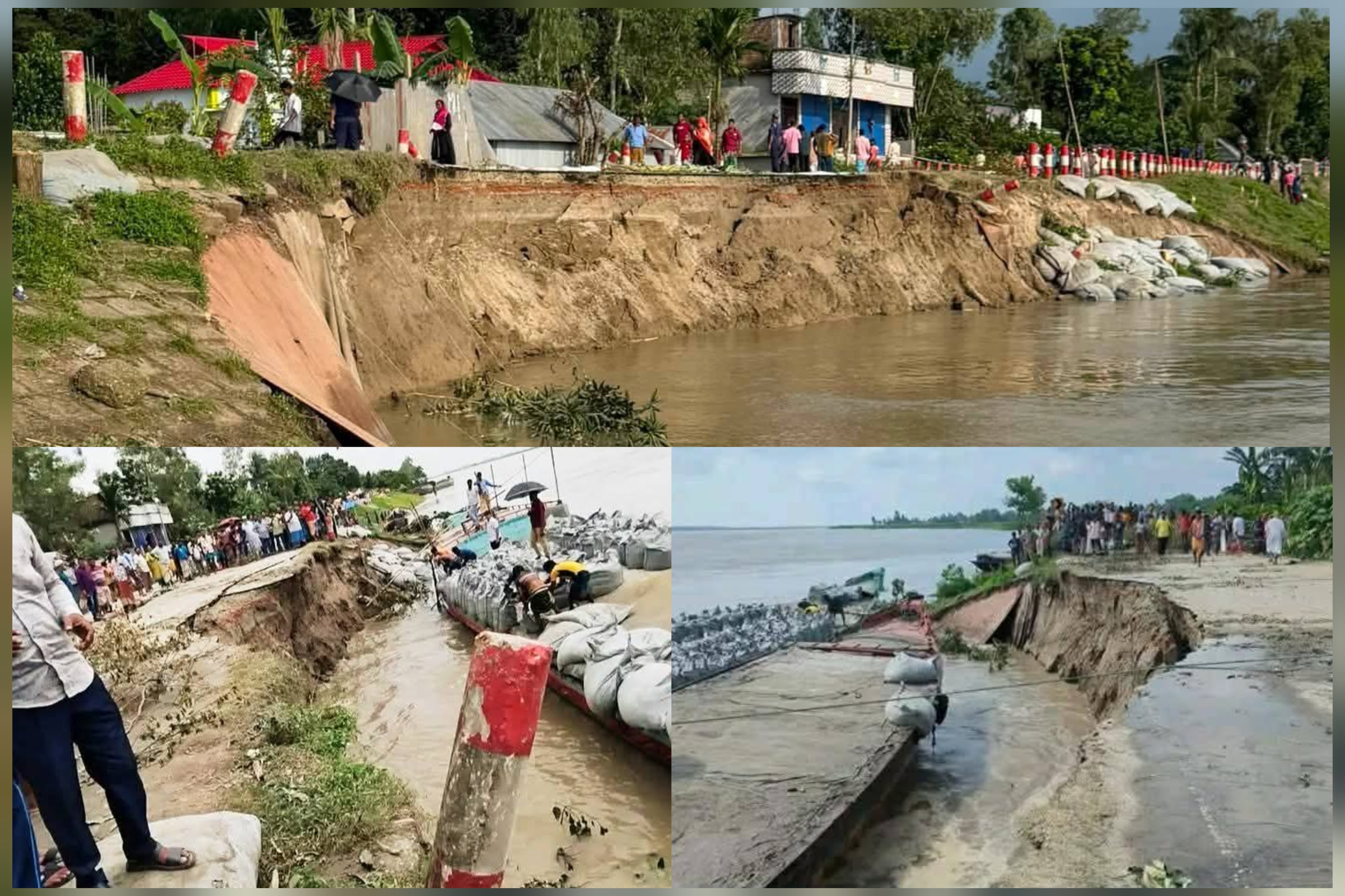 গোপালপুরে শাখারিয়া নদী ভাঙন মোকাবিলায় প্রস্তুত দুর্যোগ ব্যবস্থাপনা বিভাগ প্রস্তুত রাখা হয়েছে আশ্রয়কেন্দ্র