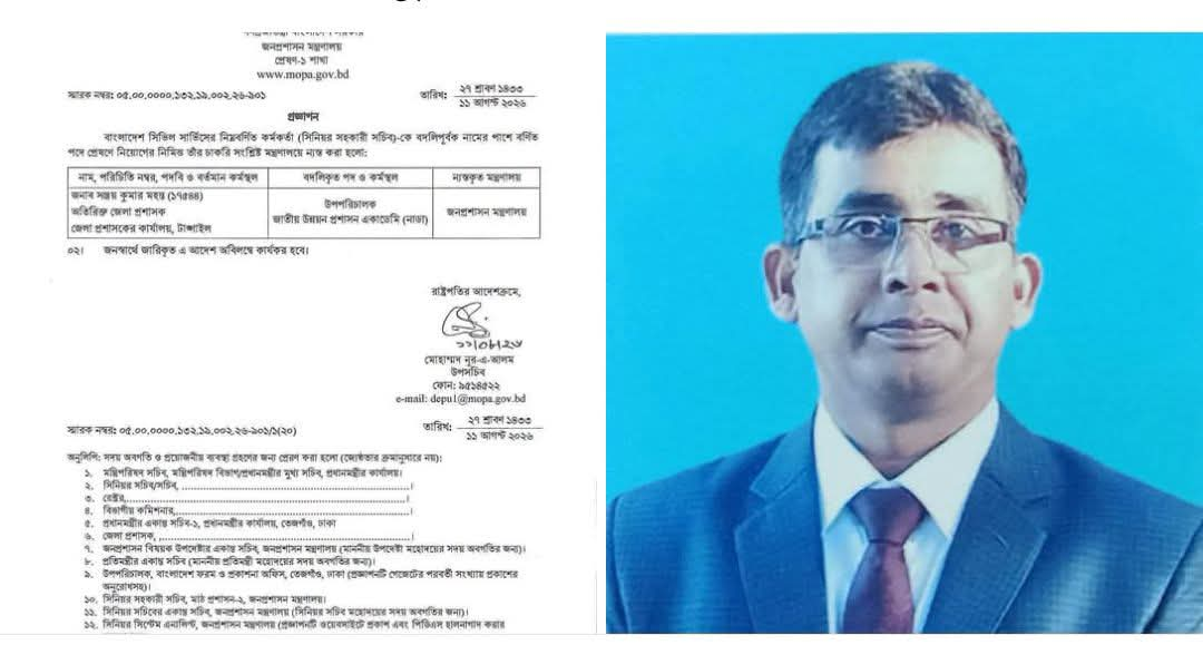 কেরু কেনার ভিডিও ভাইরাল টাঙ্গাইলের এডিসি সঞ্জয় কুমার মহন্ত বদলি