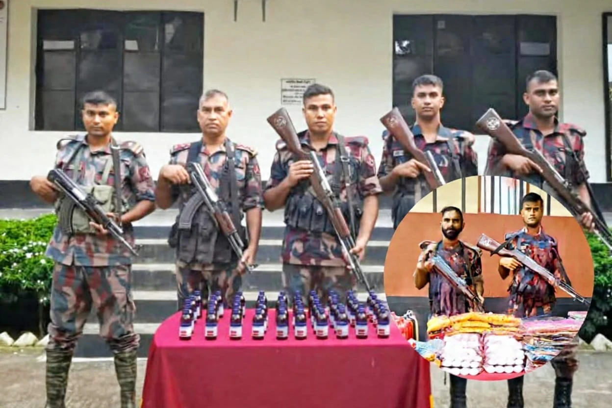 যশোর সীমান্তে বিজিবির জালে ৭.৫৫ লাখ টাকার চোরাচালানি পণ্য