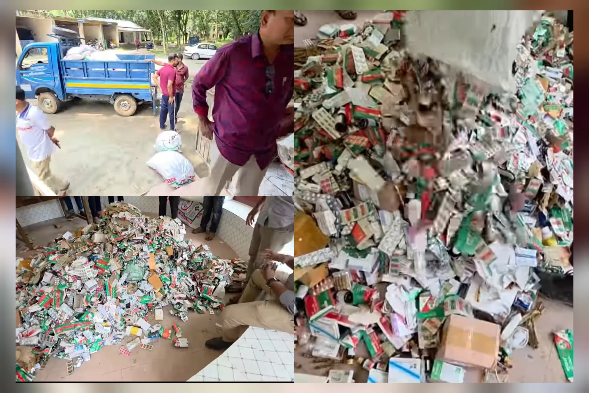 ঘাটাইল স্বাস্থ্য কমপ্লেক্সের সরকারি ওষুধ মেয়াদোত্তীর্ণ করে নদীতে ফেলার চেষ্টা, জনতার হাতে ট্রাক আটক দায়ীদের শাস্তির দাবি