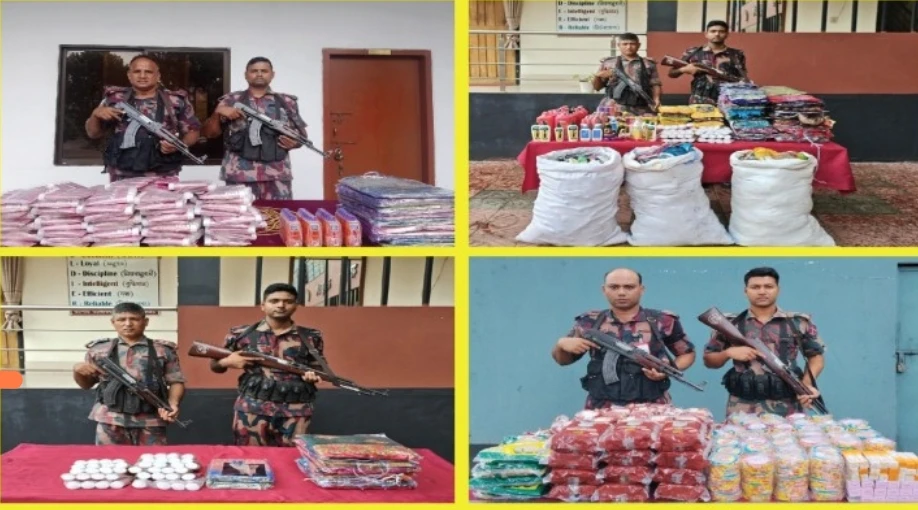 বেনাপোল সীমান্তে বিজিবির অভিযানে ১৮ লাখ টাকার চোরাচালানী পণ্য আটক