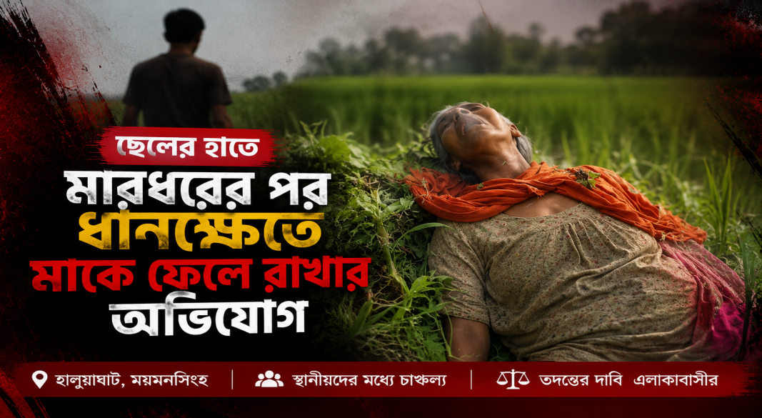 হালুয়াঘাটে মাকে মারধরের পর ধানক্ষেতে ফেলে রাখার অভিযোগ, ছেলের বিরুদ্ধে চাঞ্চল্যকর অভিযোগ